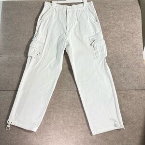 Primero Jeans Cargo Pants Men 36X32 White Relaxed Fit Vintage Grunge Y2K Cargo